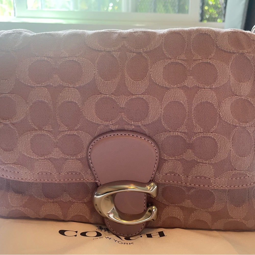 Coach Soft Tabby in Pale Purple/Pink Denim Bag